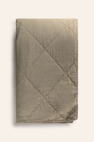 Calma House Bettdecke Kleines Doppelbett 180x260cm Nantes Olive