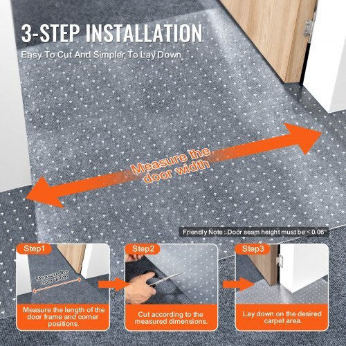 Vevor Pet Carpet Protector 24" X 25' Scratch Resistant PVC Yxjbhmtm24ycc87b8v0
