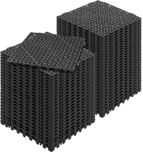 Set of 55 Matte Tile Drainage Vevor 30x30 cm Black Hzxsjdd1212yjt8w2v0