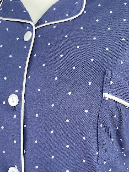 Sorrisino Winter Women's Pyjama Set Dark Blue