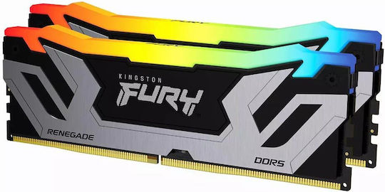 Kingston Fury Renegade RGB 48GB DDR5 RAM with 2 Modules (2x24GB) and 8400 Speed for Desktop