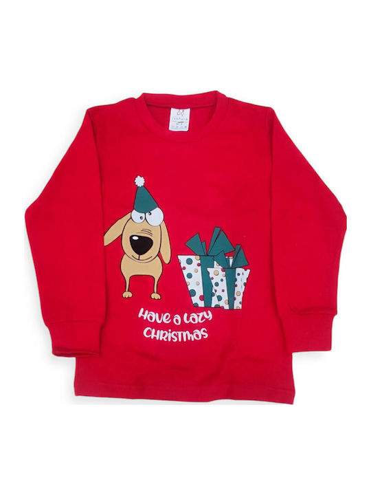Natura Kids' Pajamas Winter Red, Black