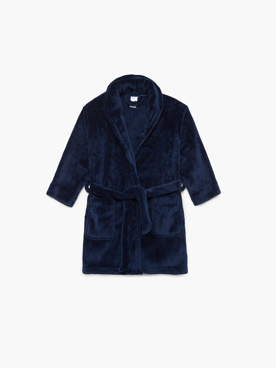 Minerva Kids Robe Winter Fleece Marine