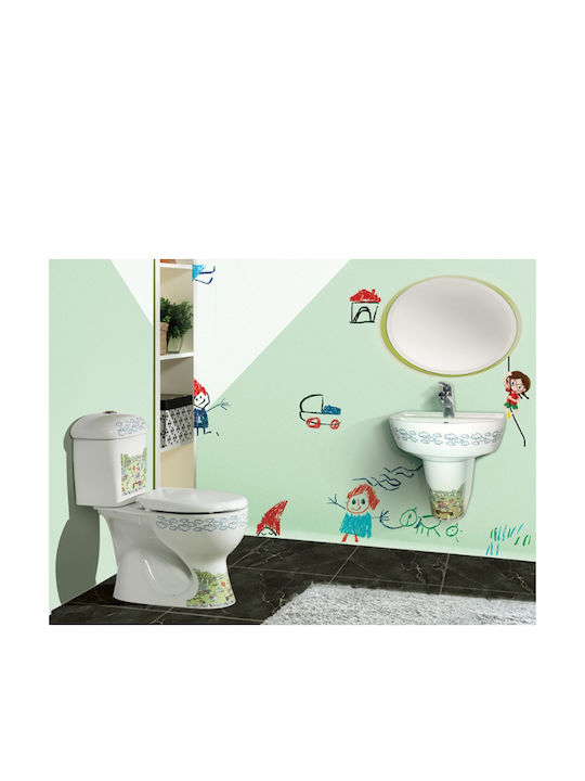 Cerastyle Kinder-Boden-WC mit Spülung Weiße