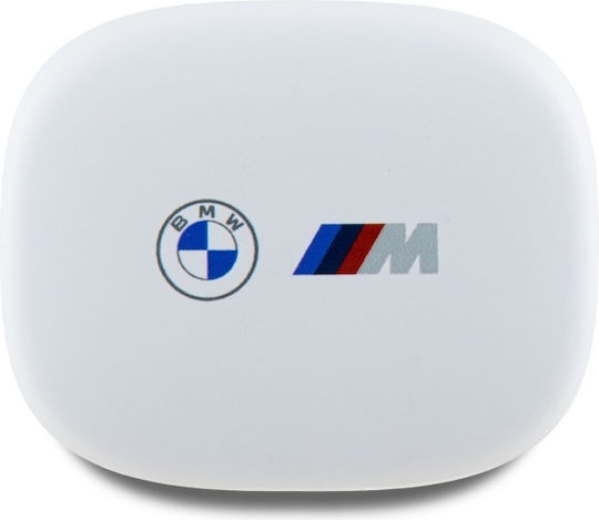 BMW Printed Logos In-ear Bluetooth Handsfree Earphones with Charging Case White