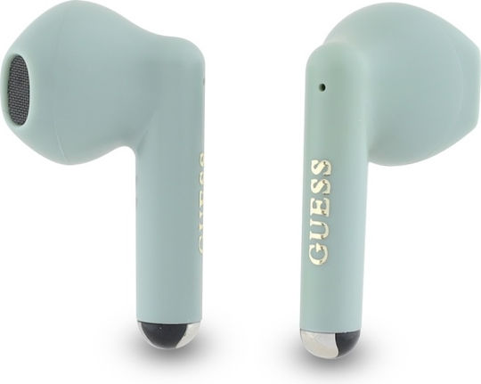 Guess Printed Classic Logo Earbud Bluetooth Handsfree Earphones with Charging Case Green