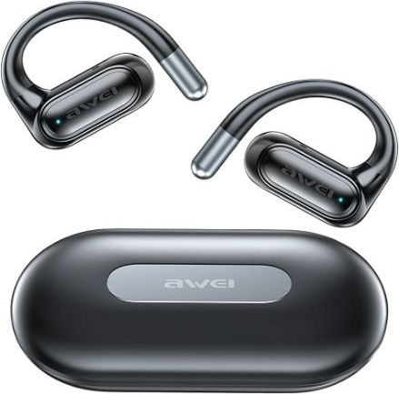 Awei T93 Open Ear Bluetooth Handsfree Earphones with Sweat Resistance and Charging Case Black