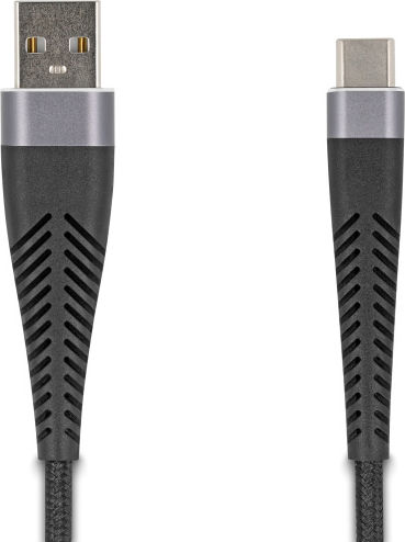 DeLock Geflochtenes USB 2.0 Kabel USB Typ-C männlich - USB-A 60W Schwarzes 2m 81122