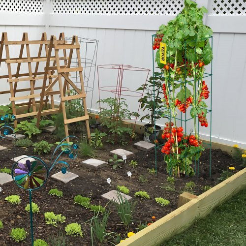 Vevor Tomato Cages 10pcs Green Plant Support Towers 46.1" Fxkzdfqzz12468sd0v0