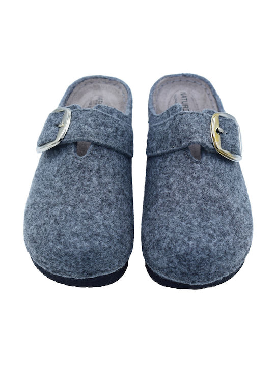 Naturelle Anatomical Leather Women's Slippers Gray