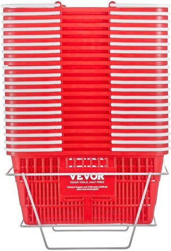 Vevor Shopping Basket Red