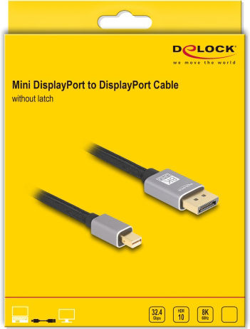 DeLock Cable DisplayPort male - mini DisplayPort male 1m Black (81091)
