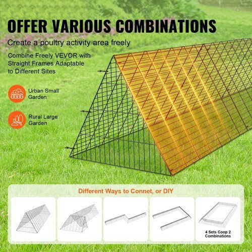 Vevor Metallic Poultry Coop L3 x W0.71 x H0.61m