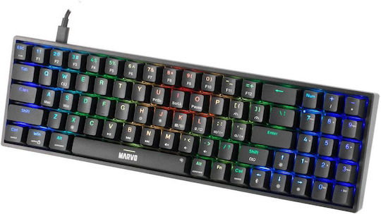 Marvo Shogo 78 Гейминг Механична Клавиатура 75% с Custom суичове и RGB подсветка (Английски US) Черен
