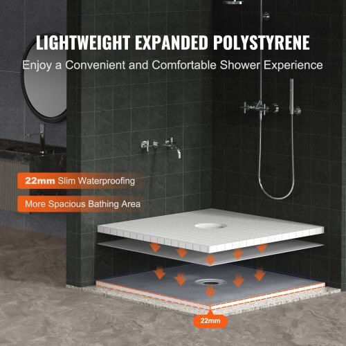 Vevor Ceramic Shower 91.4x91.4cm
