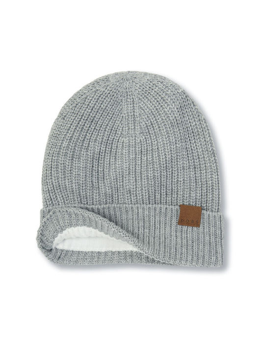 Dors Beanie Unisex Fleece Beanie Knitted in Gray color