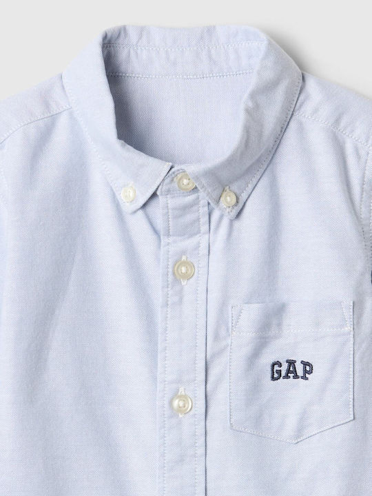 Kids Shirt Long Sleeve BLEACH BLUE Oxford