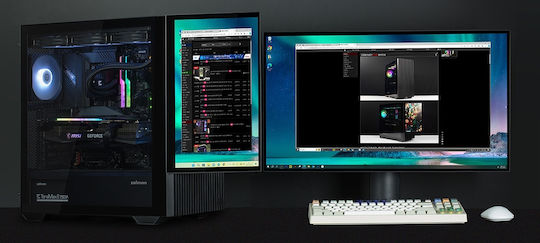 Zalman Z10 DS Gaming Midi-Turm Computergehäuse mit Seitenfenster Schwarz