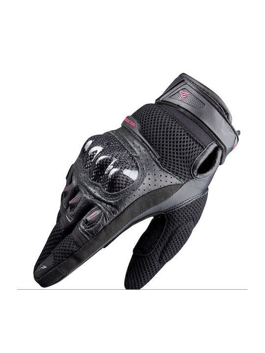 Nordcode Air Tech-R Lady Καλοκαιρινά Γυναικεία Γάντια Μηχανής Δερμάτινα Black/Pink