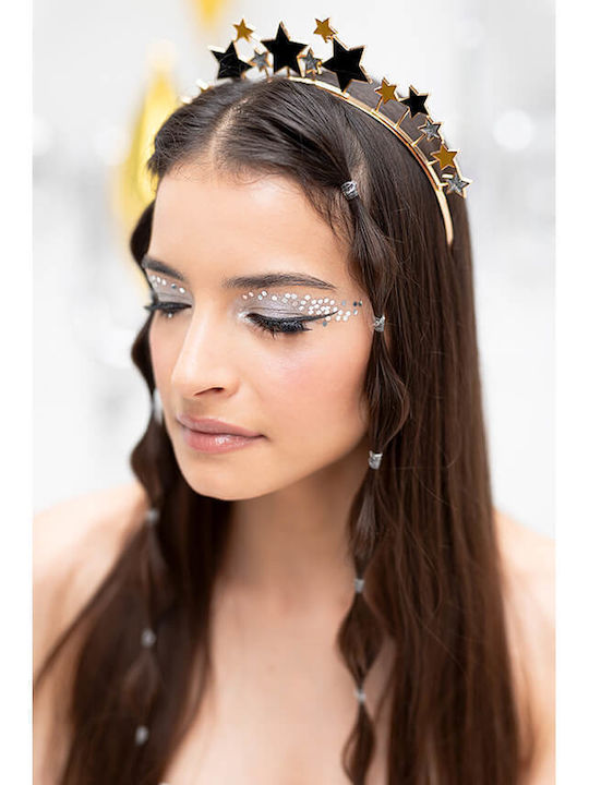 Gold Silber Schwarz Stern Haarband