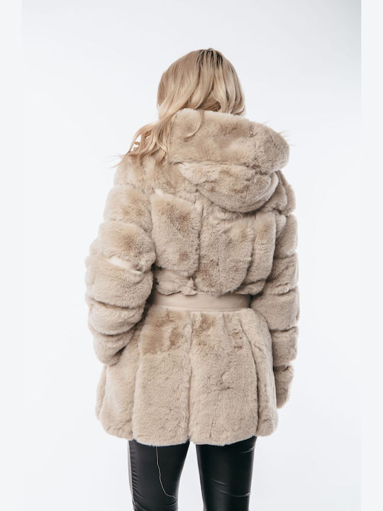 Women's Short Fur Black