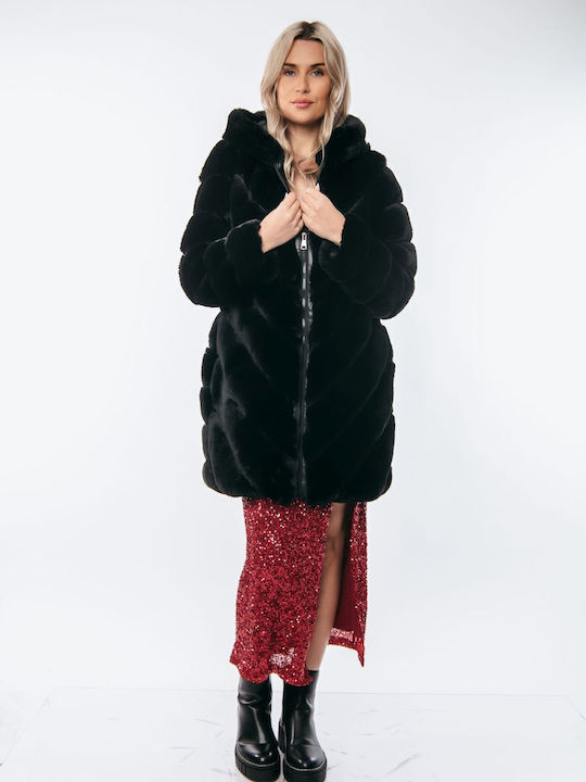Women's Short Fur Black