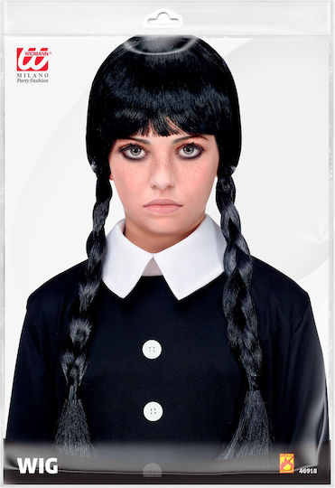 Carnival Wig with Braids Brunette for Halloween