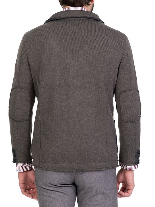 Men's Winter Suit Jacket Slim Fit Gray