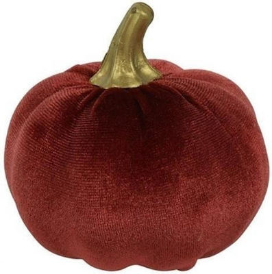 Atmosphera Christmas Fabric Pumpkin Figure Burgundy 12x12x12cm Xmas