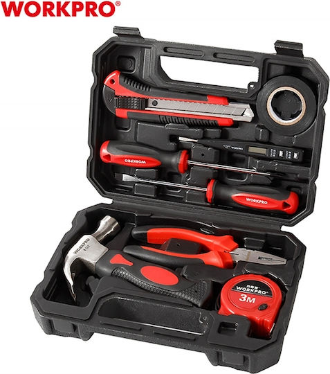 WorkPro Werkzeugkoffer mit 8 Werkzeugen