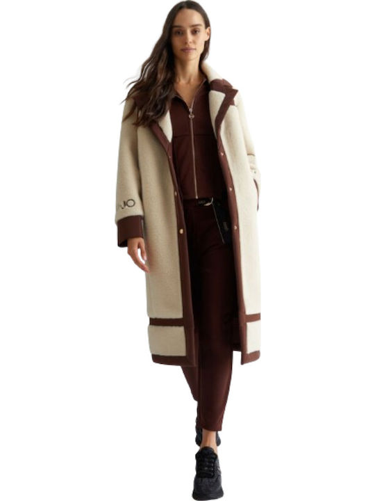 Women's Cardigan with Zipper Brown
