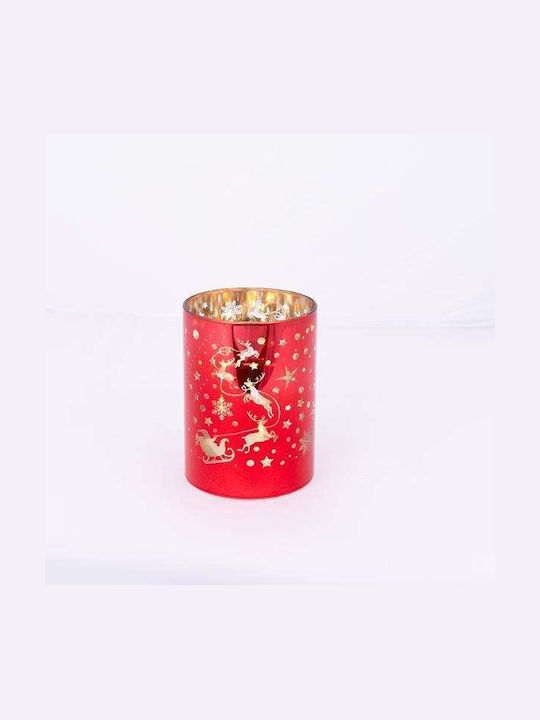 Eurolamp Glass Decorative Red Lighted Stars 9x12cm