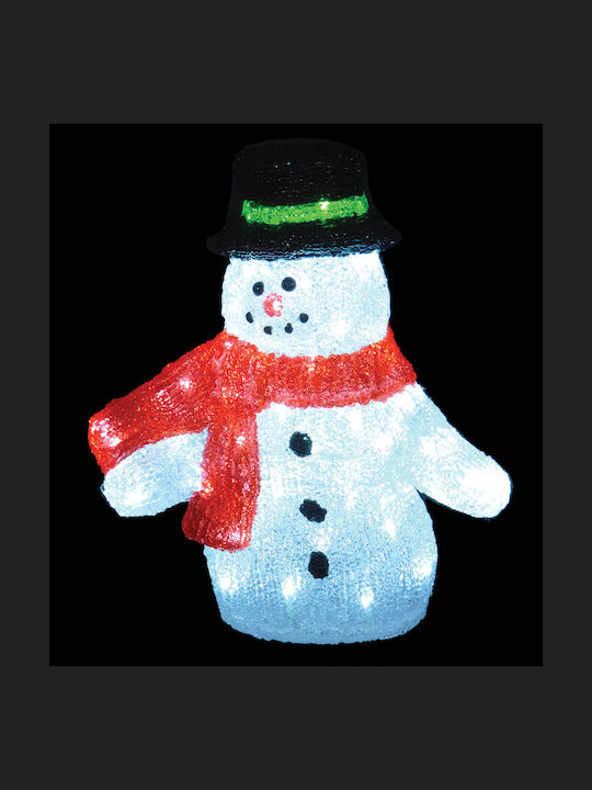 Lianos Illuminated Christmas Plastic Figure SNowman White