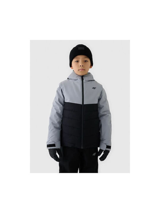 4F Kids Sports Jacket Windproof with Hood Black