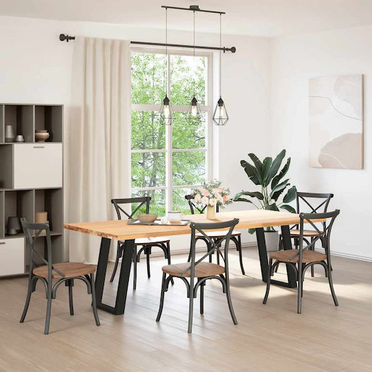 Vidaxl Πόδια Τραπεζαρίας Σχήμα U 2 Τεμ Μαύρο 60x 72-73 Cm Χάλυβας Μαύρο
