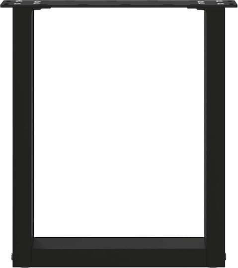 Крака за масичка за кафе U-образни 2 броя черни 38x42-43 см черни 4013152