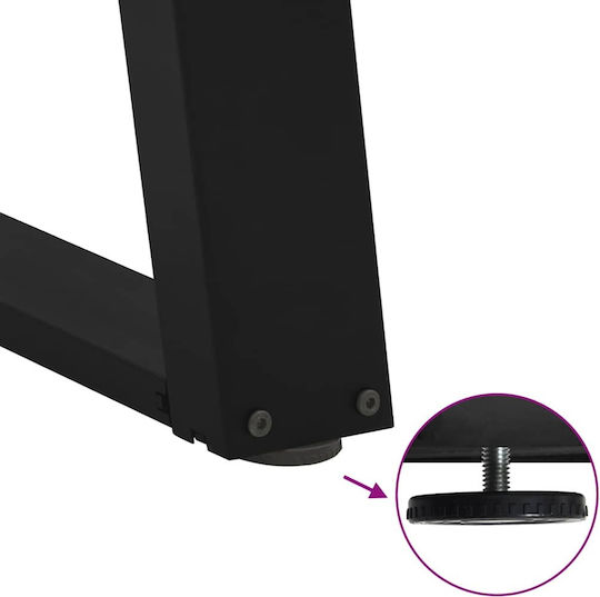 Vidaxl Πόδια Τραπεζαρίας Σχήμα U 2 Τεμ Μαύρο 60x 72-73 Cm Χάλυβας Μαύρο