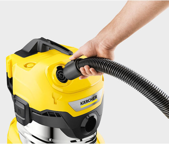 Karcher WD 4-18 S Dual V-20/22 Rechargeable Vacuum Wet / Dry Without Charger and Battery with Stainless Bin 20lt