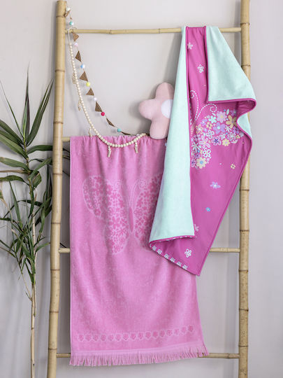 Πετσέτα Θαλάσσης 2 Οψεων 70x140 Nima Kids Anabella Pink 100% Βαμβακερό