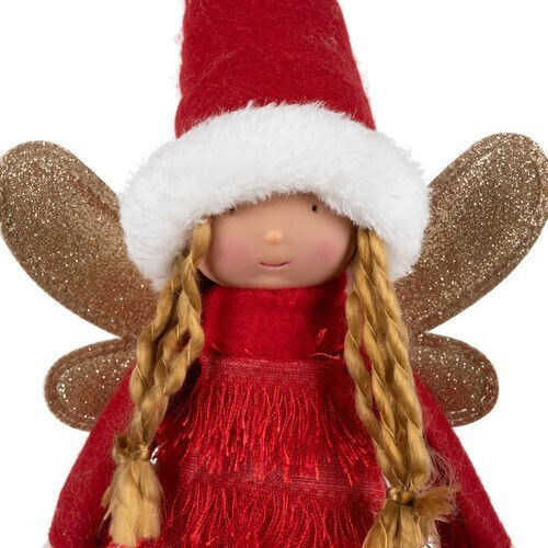 Ruhhy Christmas Plastic Figure Fairy Red Height 40cm