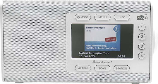 Soundmaster DAB900WE Tabletop Radio Rechargeable DAB+ with Bluetooth White