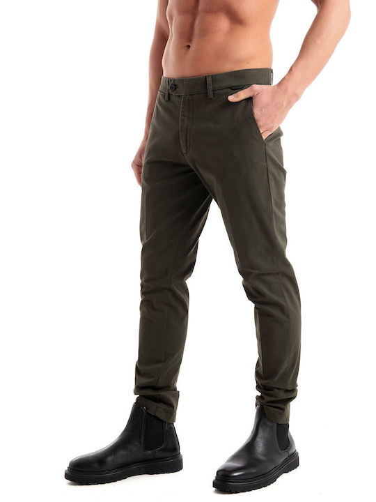 Antony Morato Trousers in Slim Fit Dark Olive Green