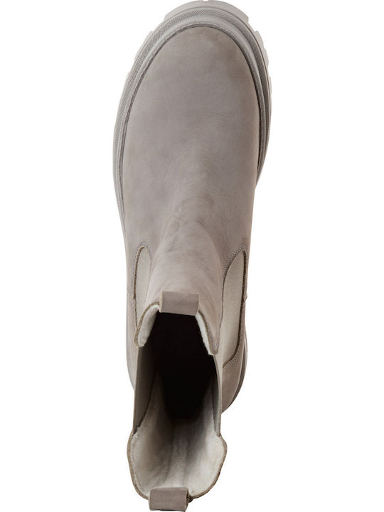 Leder Stiefeletten Damen Gray