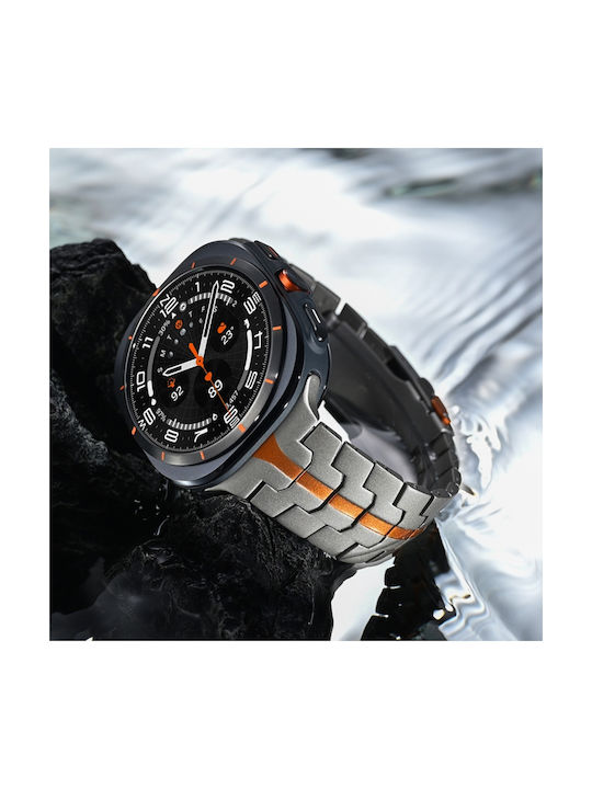 Techsuit Curea Oțel inoxidabil Portocaliu (Samsung Galaxy Watch Ultra, Samsung)