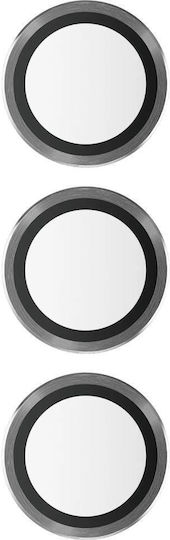 Ring Style Προστασία Κάμερας Μεταλλικό Πλαίσιο Μαύρο για το Samsung Galaxy A55