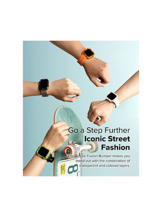 Ringke Fusion Bumper Θήκη Σιλικόνης σε Πορτοκαλί χρώμα για Apple Watch Ultra, Apple Watch Ultra 2