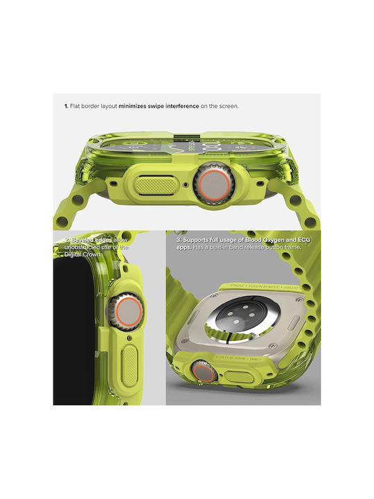 Ringke Fusion Bumper Θήκη Σιλικόνης σε Πορτοκαλί χρώμα για Apple Watch Ultra, Apple Watch Ultra 2