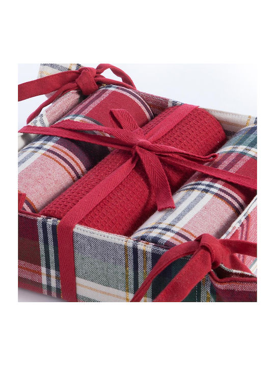 Christmas Bread Basket Napkins Chrs Gift Set 4pcs Multi Nef-nef Homeware Cotton