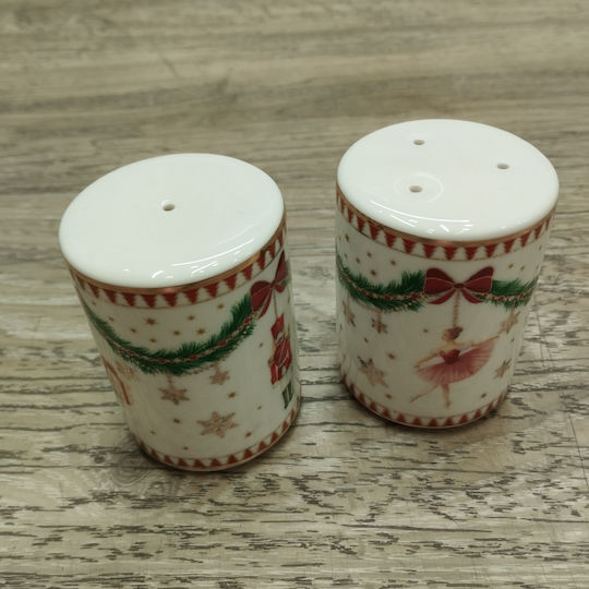 Easylife Weihnachts-Salz- und Pfeffer-Set Porzellan Mehrfarbig