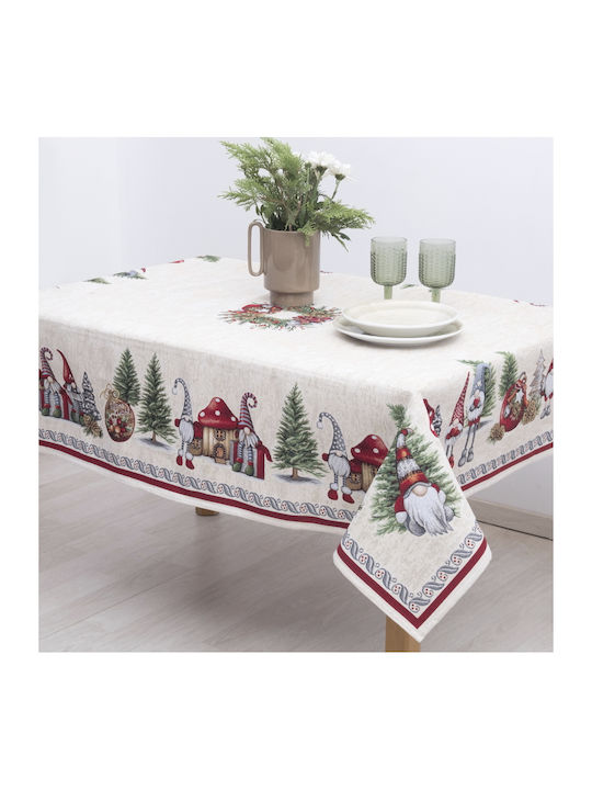 Dimeco Christmas Tablecloth Runner Fabric Red L45xW140cm.